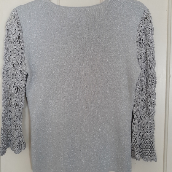 Joseph A. Metallic Silver Top - Picture 5 of 5